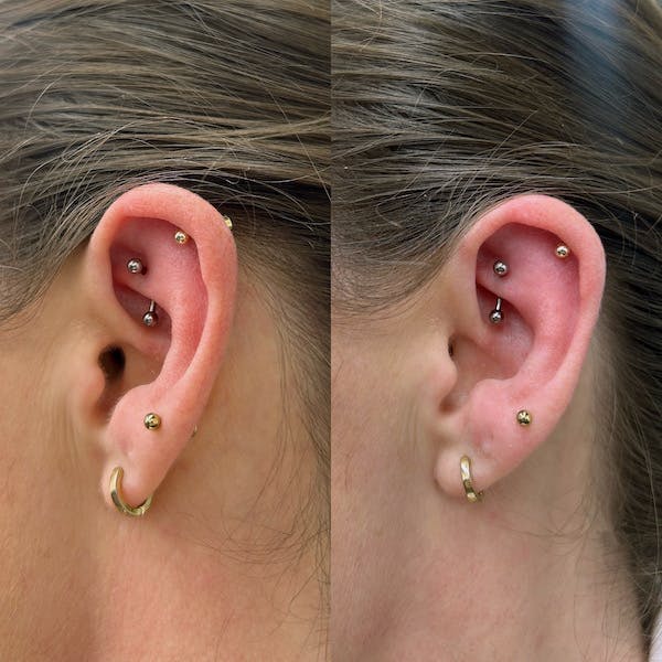 rook piercing by paola, fattys tattoos and piercings